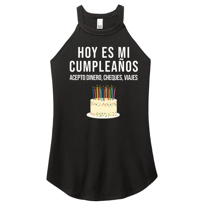 Hoy Es Mi Cumpleaos Funny Birthday Gift Spanish Playera Women’s Perfect Tri Rocker Tank