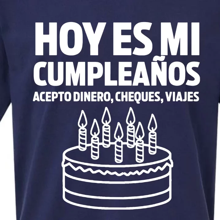 Hoy Es Mi Cumpleaos Funny Birthday Gift Spanish Playera Sueded Cloud Jersey T-Shirt