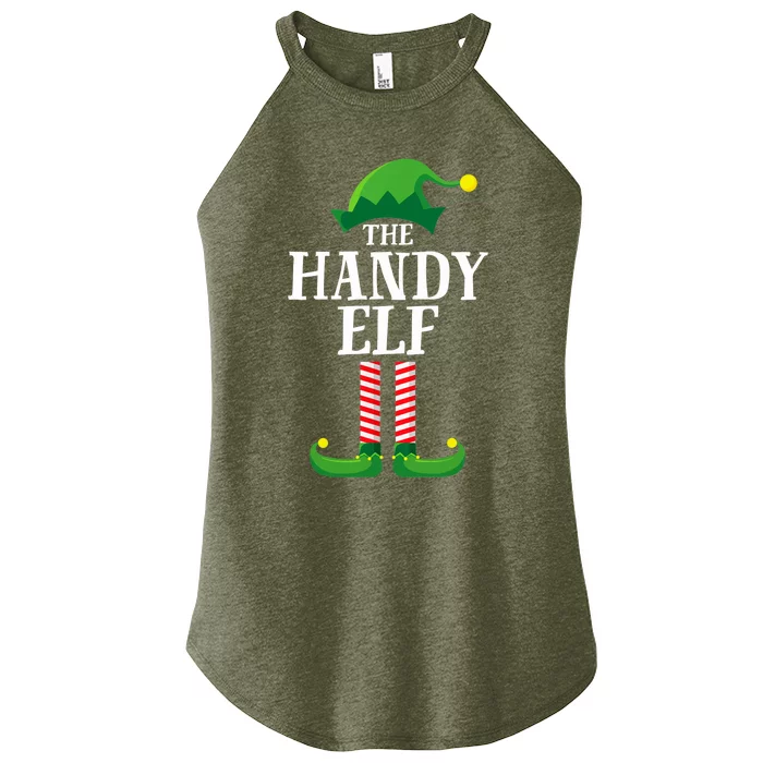 Handy Elf Matching Family Group Christmas Party Women’s Perfect Tri Rocker Tank