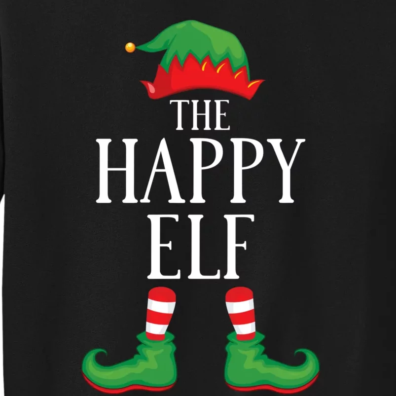 Happy Elf Matching Group Xmas Funny Family Christmas Tall Sweatshirt