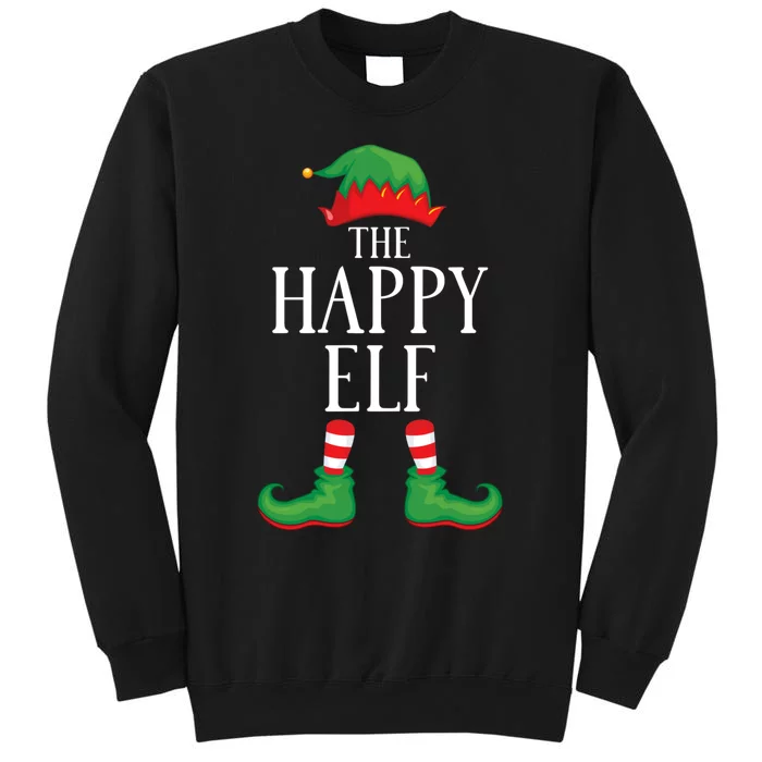 Happy Elf Matching Group Xmas Funny Family Christmas Tall Sweatshirt