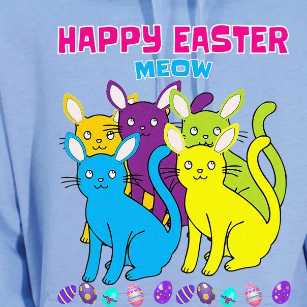 Happy Easter Meow Easter Cat For Women Love Cats Unisex Surf Hoodie