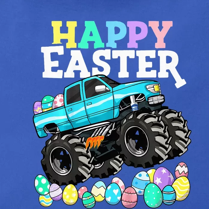 Happy Easter Monster Truck Easter Eggs Zip Tote Bag