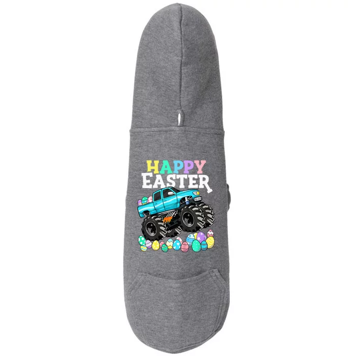 Happy Easter Monster Truck Easter Eggs Doggie 3-End Fleece Hoodie