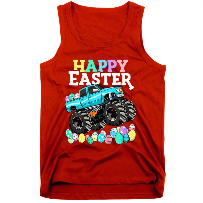 Happy Easter Monster Truck Easter Eggs Tank Top