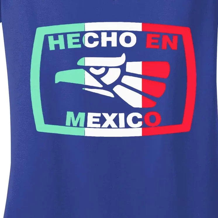 Hecho En Mexico Eagle Mexican Independence Day Women's V-Neck T-Shirt