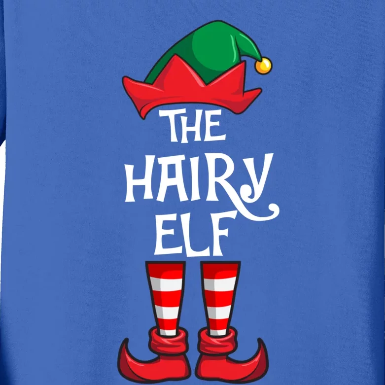 Hairy Elf Matching Family Christmas Funny Gift Kids Long Sleeve Shirt