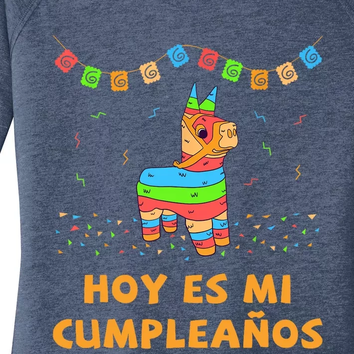 Hoy Es Mi Cumpleanos Pinata Birthday Cinco De Mayo Women's Perfect Tri Tunic Long Sleeve Shirt