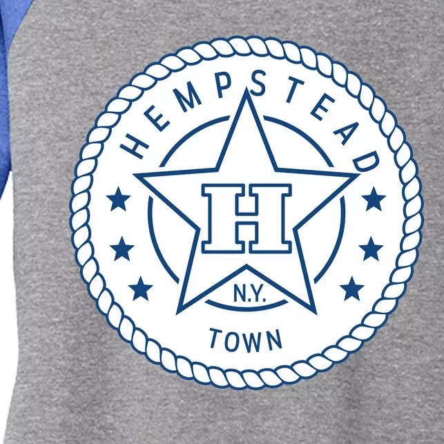 Hempstead New York Town Women's Tri-Blend 3/4-Sleeve Raglan Shirt