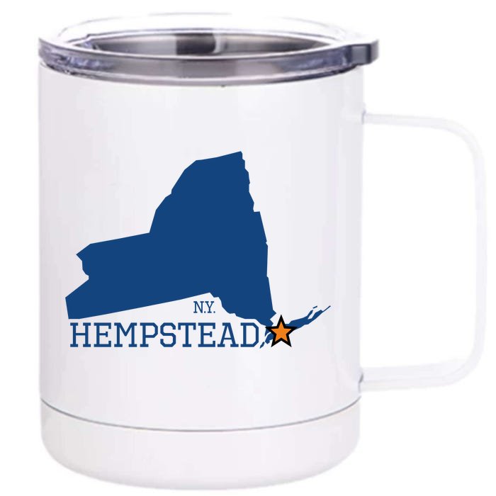 Hempstead NY Front & Back 12oz Stainless Steel Tumbler Cup