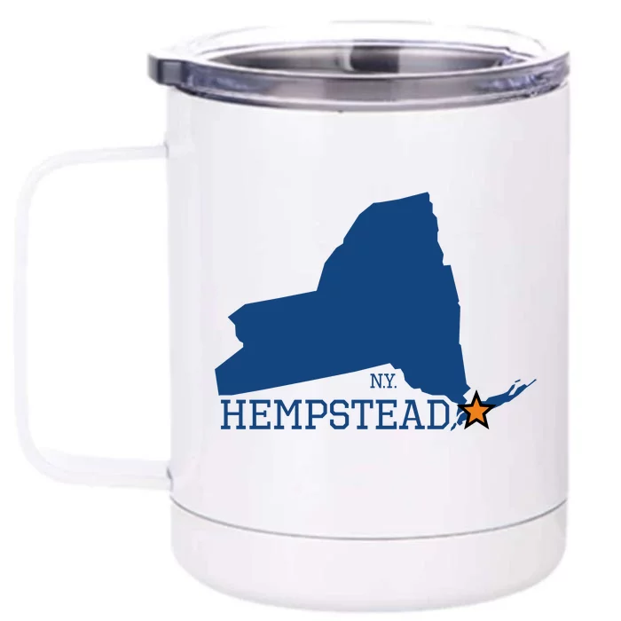 Hempstead NY Front & Back 12oz Stainless Steel Tumbler Cup