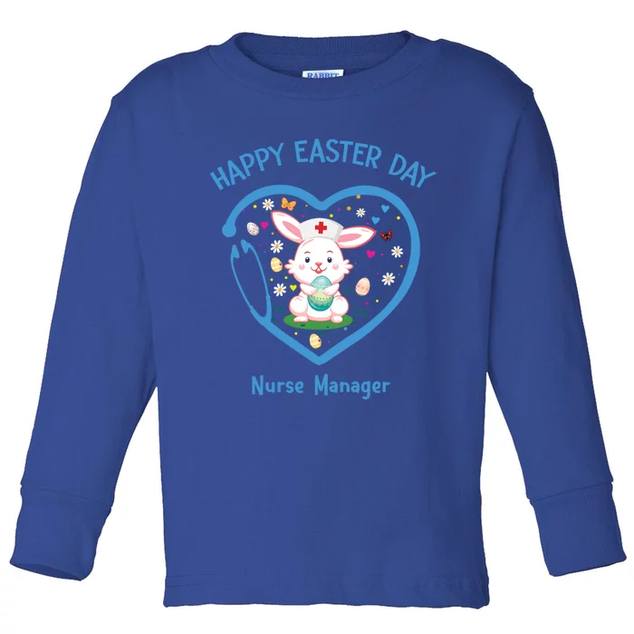 Happy Easter Nurse Ager Gift Cute Nurse Easter Day Gift Toddler Long Sleeve Shirt