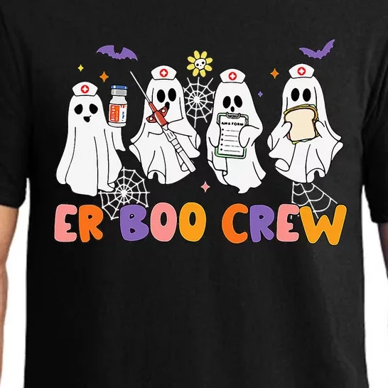 Halloween ER Nurse ER Boo Crew Funny ER Ed Nurse Tech Pajama Set