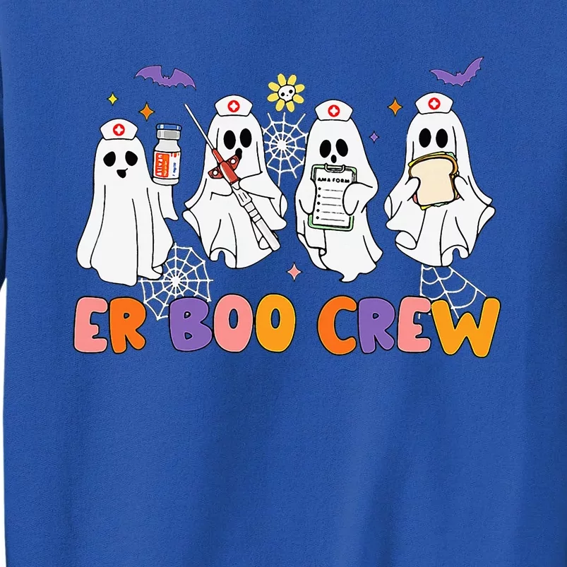 Halloween ER Nurse ER Boo Crew Funny ER Ed Nurse Tech Tall Sweatshirt