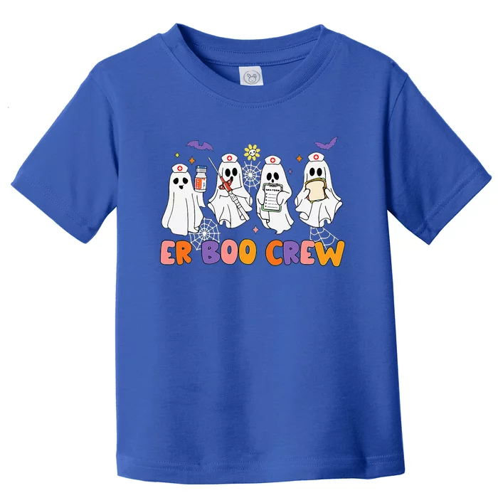 Halloween ER Nurse ER Boo Crew Funny ER Ed Nurse Tech Toddler T-Shirt