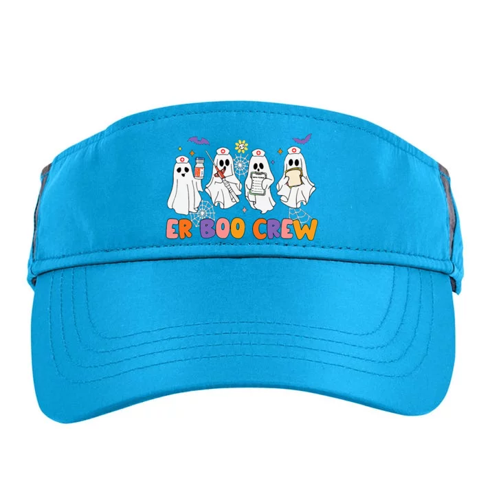 Halloween ER Nurse ER Boo Crew Funny ER Ed Nurse Tech Adult Drive Performance Visor