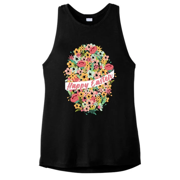 Happy Easter Outfit Easter Gift For Mom Flower Gift Ladies Tri-Blend Wicking Tank