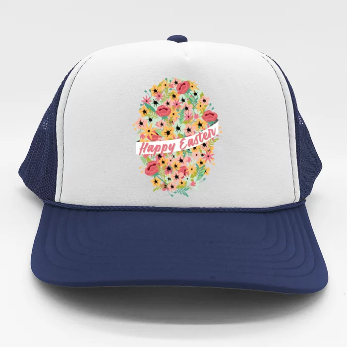 Happy Easter Outfit Easter Gift For Mom Flower Gift Trucker Hat