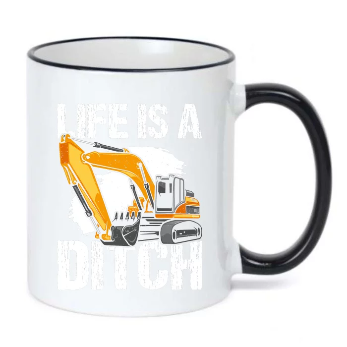 Heavy Equipment Operator & Excavator Driver Black Color Changing Mug