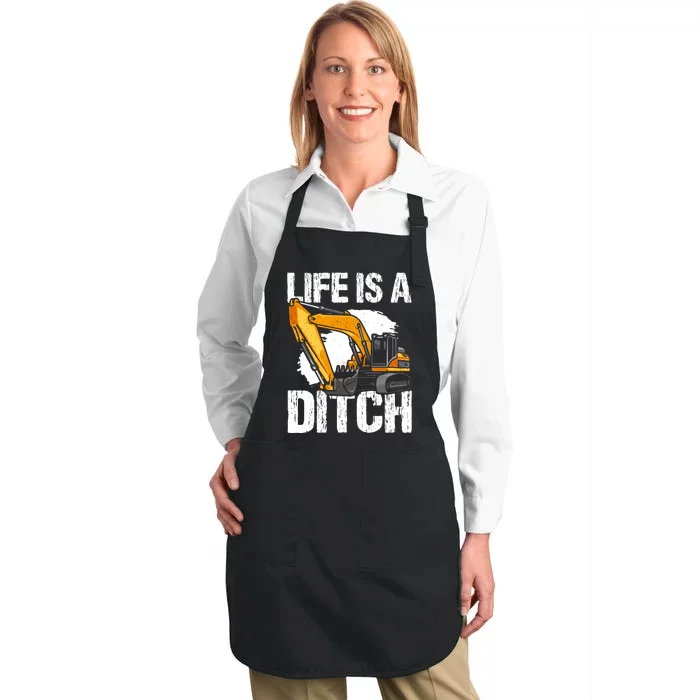 Heavy Equipment Operator & Excavator Driver Full-Length Apron With Pocket