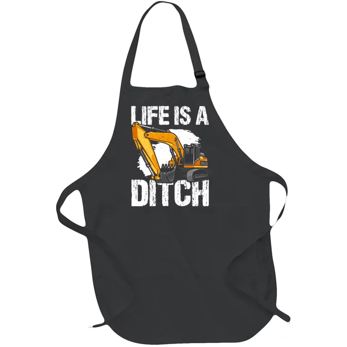 Heavy Equipment Operator & Excavator Driver Full-Length Apron With Pocket