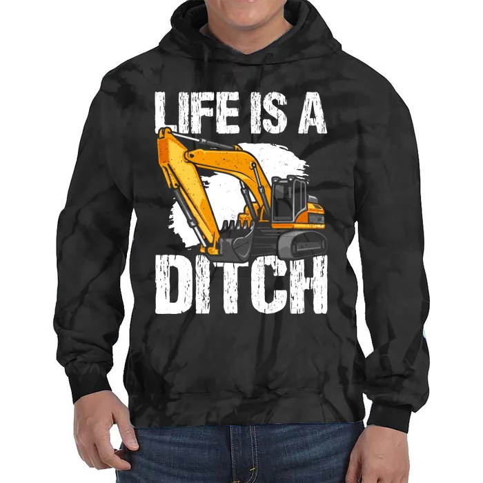 Heavy Equipment Operator & Excavator Driver Tie Dye Hoodie