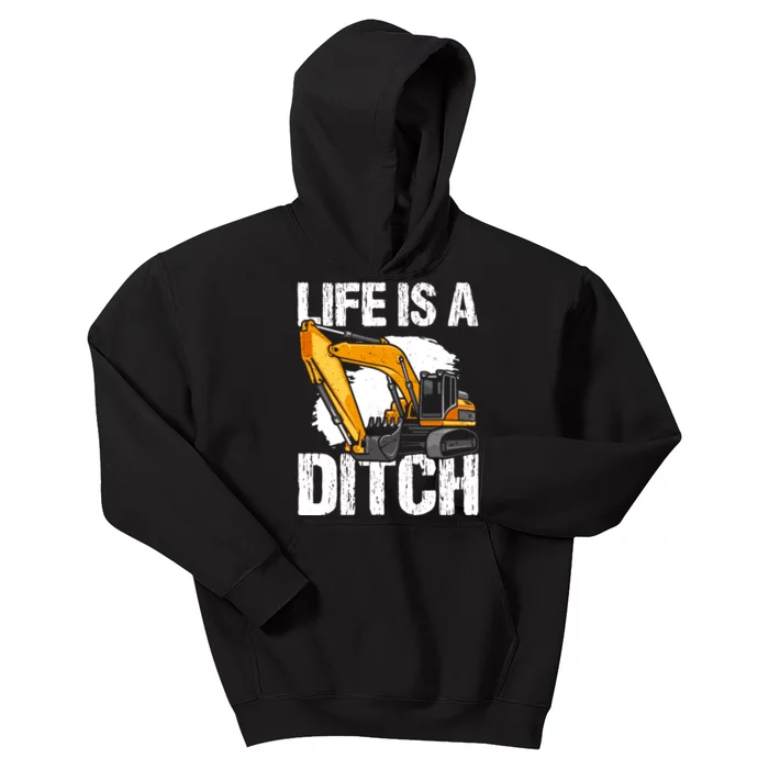 Heavy Equipment Operator & Excavator Driver Kids Hoodie