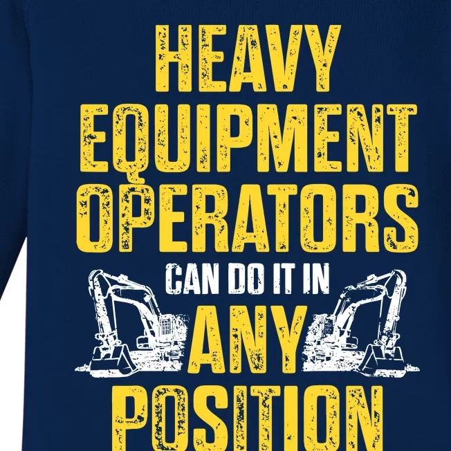 Heavy Equipment Operator Position Funny Driver Baby Long Sleeve Bodysuit