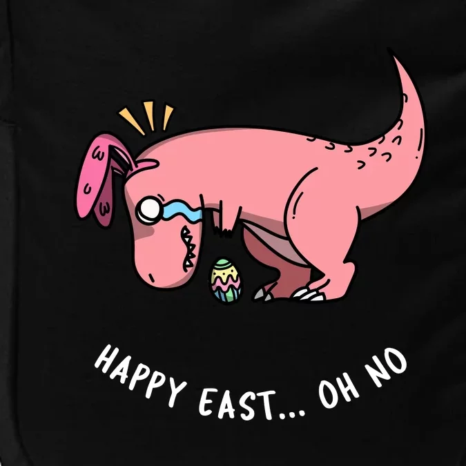 Happy Easter Oh No Funny TRex Egg Hunt Impact Tech Backpack