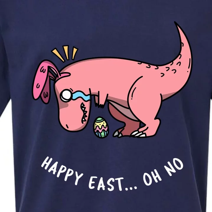 Happy Easter Oh No Funny TRex Egg Hunt Sueded Cloud Jersey T-Shirt