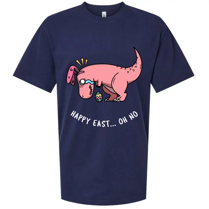 Happy Easter Oh No Funny TRex Egg Hunt Sueded Cloud Jersey T-Shirt