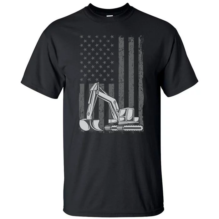 Heavy Equipment Operator Excavator Us Independence Day Tall T-Shirt