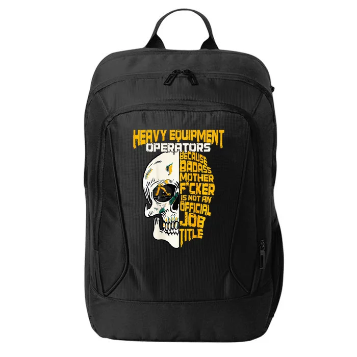 Heavy Equipt Operator Design On Back Of Clothing City Backpack