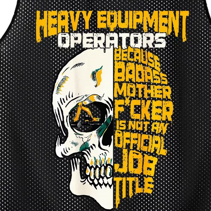 Heavy Equipt Operator Design On Back Of Clothing Mesh Reversible Basketball Jersey Tank