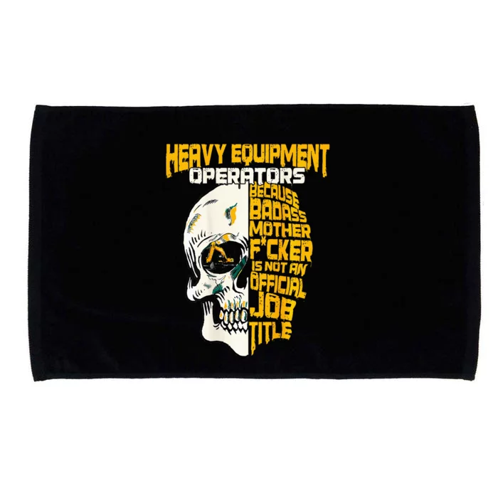 Heavy Equipt Operator Design On Back Of Clothing Microfiber Hand Towel