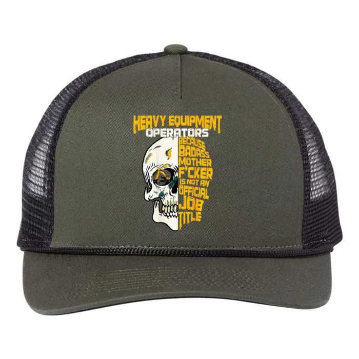 Heavy Equipt Operator Design On Back Of Clothing Retro Rope Trucker Hat Cap