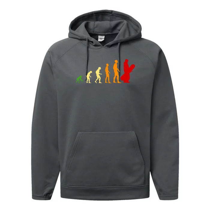 Human Evolution Of Snowboarding Performance Fleece Hoodie