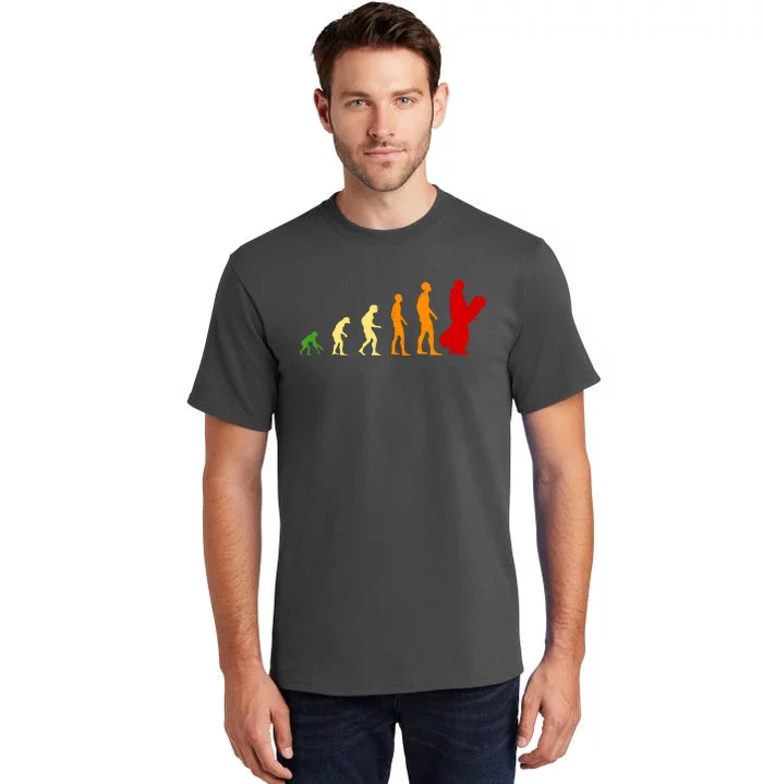 Human Evolution Of Snowboarding Tall T-Shirt