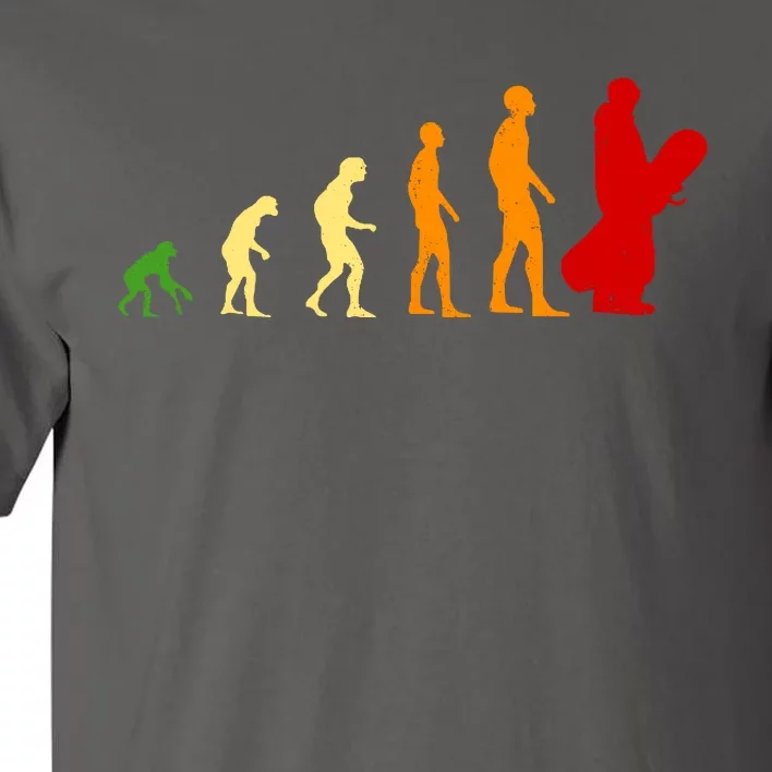 Human Evolution Of Snowboarding Tall T-Shirt