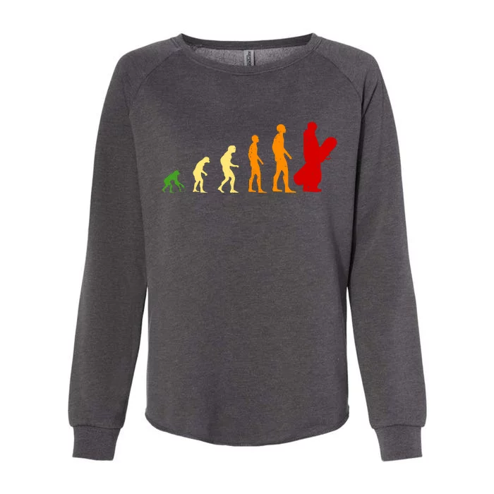 Human Evolution Of Snowboarding Womens California Wash Sweatshirt