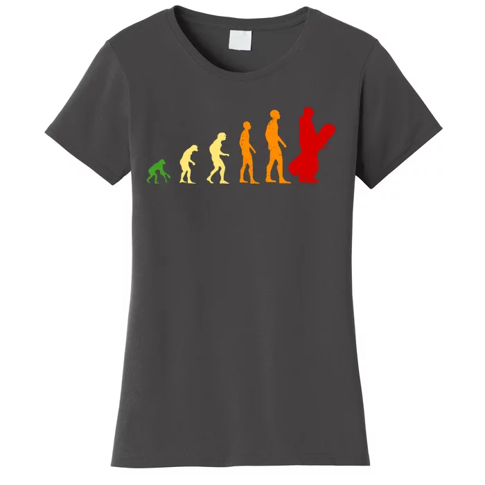 Human Evolution Of Snowboarding Women's T-Shirt