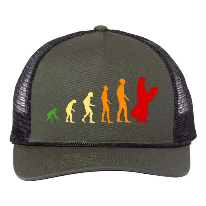 Human Evolution Of Snowboarding Retro Rope Trucker Hat Cap