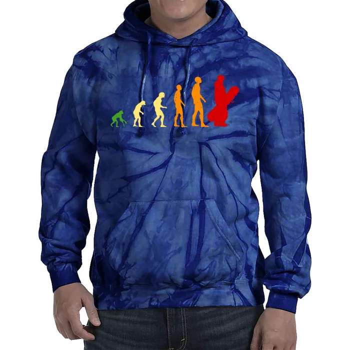 Human Evolution Of Snowboarding Tie Dye Hoodie