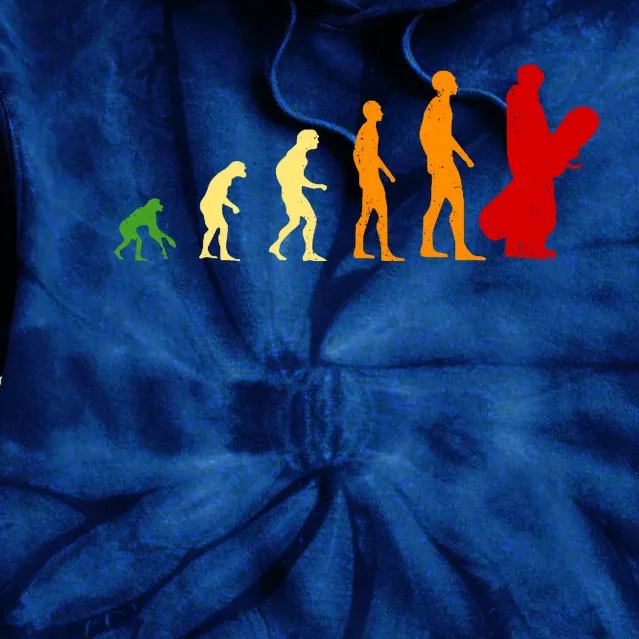 Human Evolution Of Snowboarding Tie Dye Hoodie