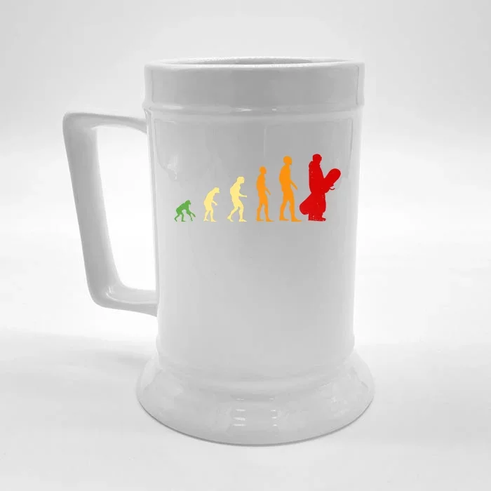 Human Evolution Of Snowboarding Front & Back Beer Stein