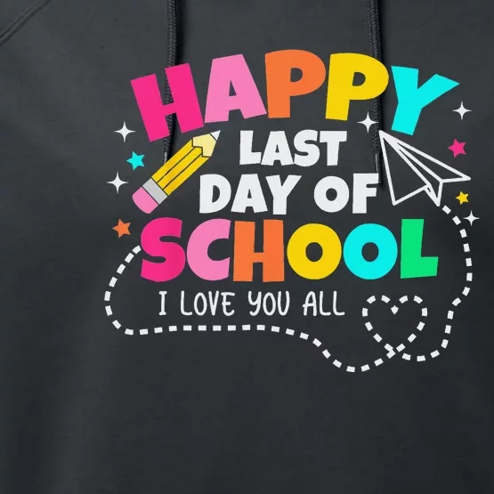 Happy End Of School Year Teachers Graduation Performance Fleece Hoodie