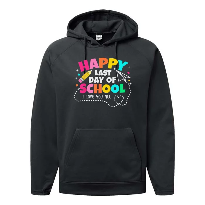 Happy End Of School Year Teachers Graduation Performance Fleece Hoodie