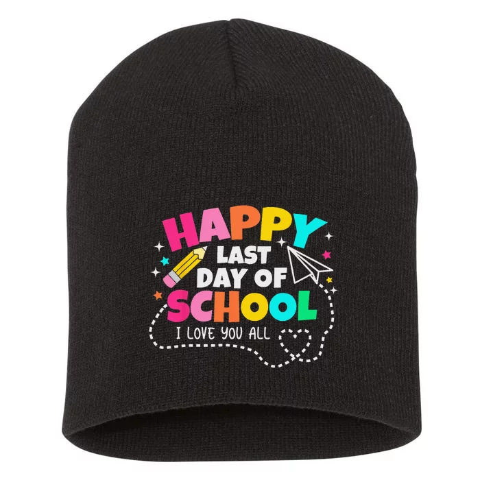 Happy End Of School Year Teachers Graduation Short Acrylic Beanie