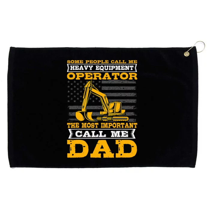 Heavy Equipment Operator Excavator FatherS Day Dad Grommeted Golf Towel