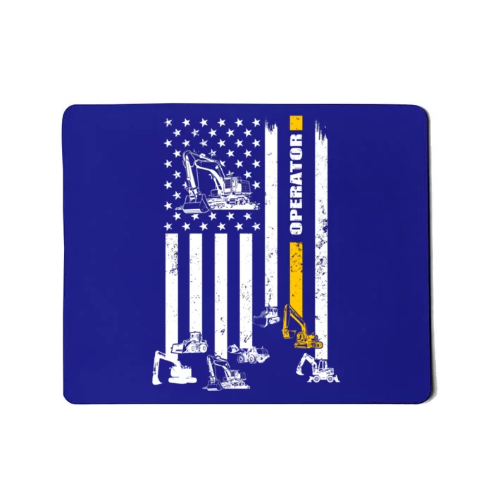 Heavy Equipt Operator Usa Flag Operator Gift Meaningful Gift Mousepad